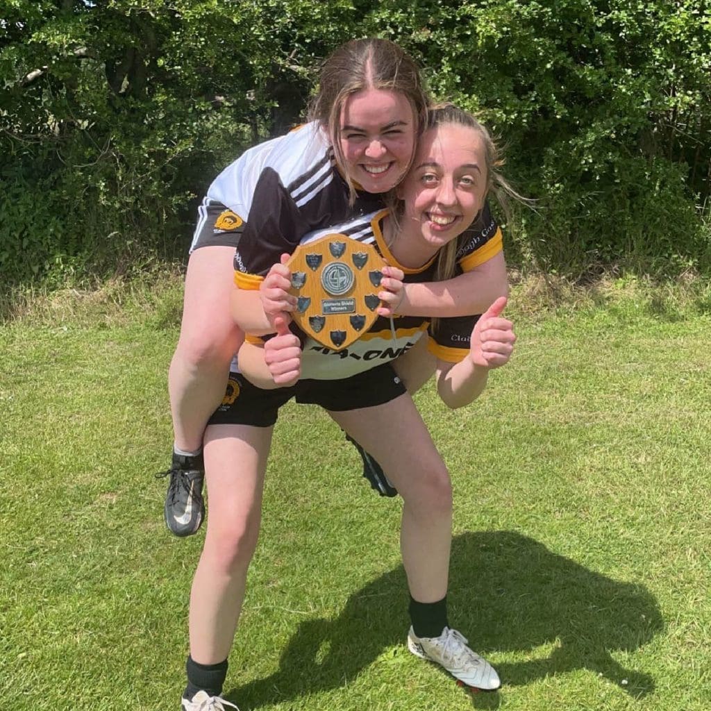 Emily with the 2023 league shield