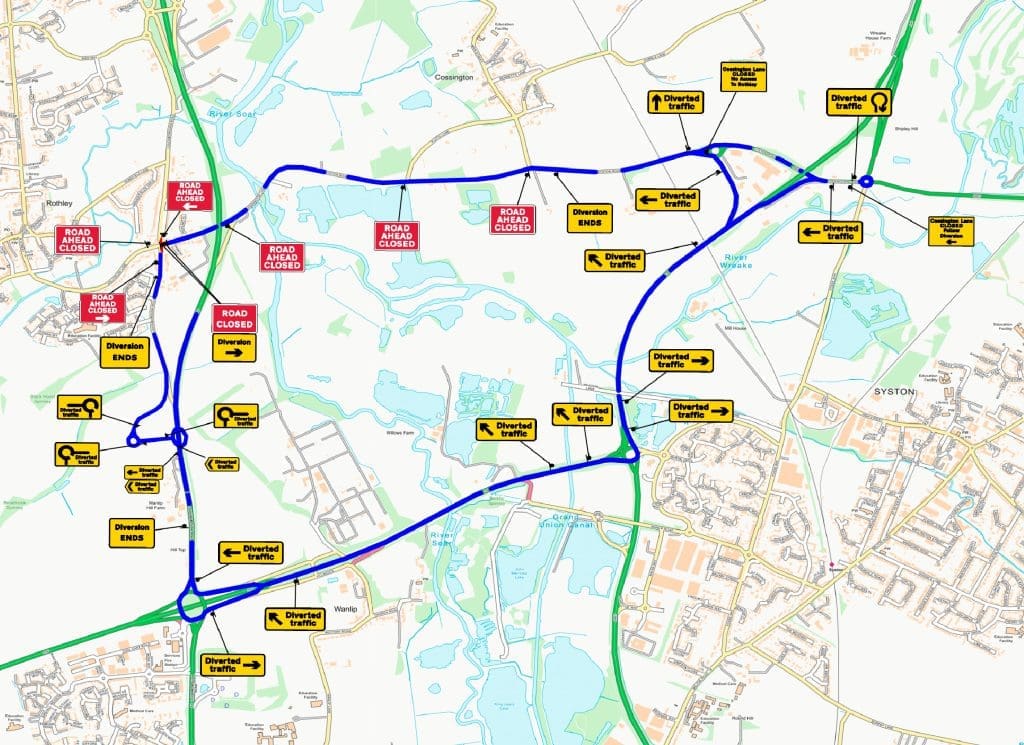 Broadnook diversion route june